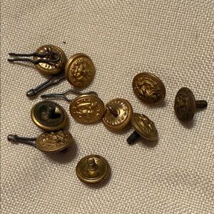 1925 US Navy Brass Button Set of 10 small size